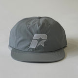 Grey cap with a logo on a white background