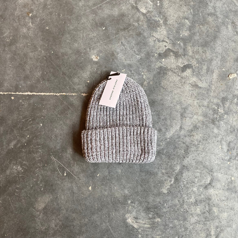 Thick Knit Cap - Grey